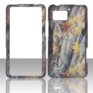 2D Camo Branches Motorola Droid Bionic XT875 Verizon Case Cover Hard Phone Case Snap on Cover Rubberized Touch Faceplates: Cell Phones & Accessories
