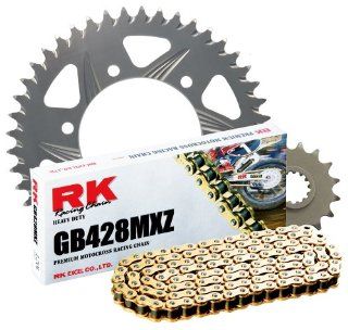 RK Racing Chain 3002 898ZG Silver Aluminum Rear Sprocket and GB428MXZ Chain Race Kit: Automotive