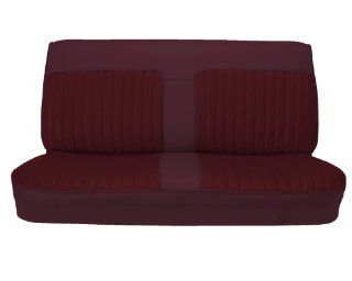 Acme U101 899L Front Maroon Vinyl Bench Seat Upholstery with Burgundy Velour Inserts: Automotive