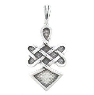 Celtic Knot Pendant with WARRIOR SPIRIT Inscription in Sterling Silver for Men or Women, #8207: Taos Trading Jewelry: Jewelry