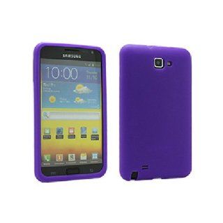 Purple Soft Silicone Gel Skin Cover Case for Samsung Galaxy Note N7000 SGH I717 SGH T879: Cell Phones & Accessories
