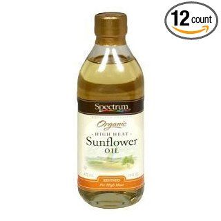 Spectrum Organic Refined Sunflower Oil ( 12x16 OZ) : Cooking Oils : Grocery & Gourmet Food