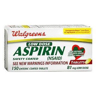 Walgreens Low Dose Aspirin Tablets, 150 ea: Health & Personal Care