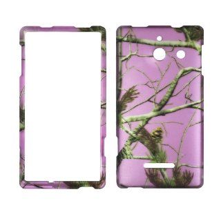 2D Pink Camo Realtree Huawei Ascend W1 H883G Straight Talk TracFone Prepaid Smartphone Case Cover Hard Case Snap on Cases Rubberized Touch Protector Faceplates: Cell Phones & Accessories