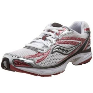 Saucony Women's Grid Tangent 4 Running Shoe, White/Silver/Pink, 10 M US: Shoes