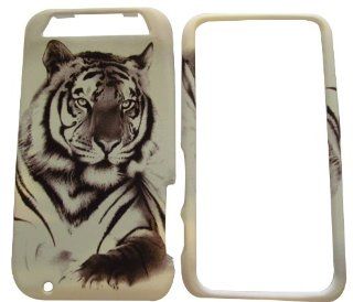 MOTOROLA ATRIX HD MB886 TIGER PORTRAIT BLACK AND WHITE RUBBERIZED HARD COVER CASE SNAP ON: Cell Phones & Accessories