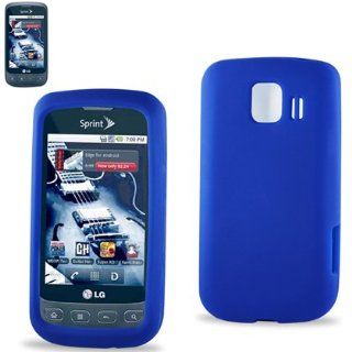 Premium Blue Silicone Soft Rubber Skin Cover Case For LG OPTIMUS S/U/V BLUE (INCLUDES SCREEN PROTECTOR): Cell Phones & Accessories