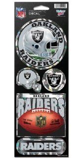 Oakland Raiders Large 5 Pack of Holographic Stickers: Sports & Outdoors