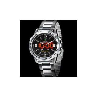 Deluxe WEIDE Men's Analog LED Digital Date Dual Display Quartz Wrist Watch   Silver Steel Belt   JUST ARRIVE Vehicle Tv Tuners 