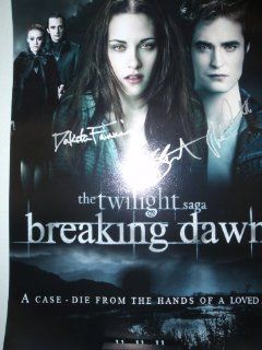 Twilight Saga Breaking Dawn Signed 3x Autographed 11"x17" Poster COA: Entertainment Collectibles
