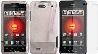 Clear Hard Case Cover+LCD Screen Protector for Motorola Droid 4 XT894: Cell Phones & Accessories