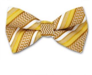 FBTS 10008   Gold   White   Mens Self Tie Bow Tie at  Mens Clothing store