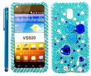 PIAOPIAO bling 3D white case pink flower diamond crystal hard back cover for Nokia Lumia 920 Cell Phones & Accessories