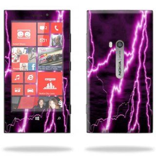 MightySkins Protective Skin Decal Cover for Nokia Lumia 920 Cell Phone AT&T Sticker Skins Purple Lightning: Cell Phones & Accessories
