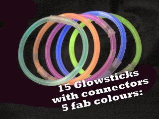 15 Glow Sticks with connectors [Toy]: Toys & Games