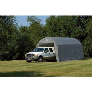Shelterlogic Outdoor Garage Automotive Boat Car Vehicle Storage Shed 12x20x9 Barn Shelter Grey Cover : Outdoor Canopies : Patio, Lawn & Garden