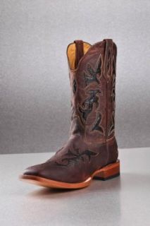 Cowhide Soft Leather Lining Cowboy Fashion Boot Traditional leather sole 7.5 (D, M) US Men: Shoes