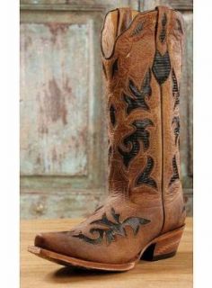 Johnny Ringo Boots Western Cowboy Leather 922 02T Womens Brown: Shoes