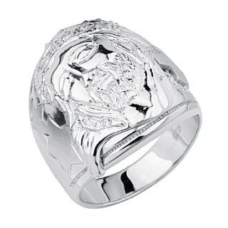 .925 Sterling Silver Jesus Crown of Thorns Mens Ring: GoldenMine: Jewelry