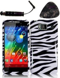 HiShop(TM) Motorola Droid Razr Maxx HD XT926M(Verizon) Design Cover   Zebra Design Snap on Hard Shell Cover Protector Faceplate AND HiShop(TM) Stylus, Guitar Pick/Pry Tool: Cell Phones & Accessories