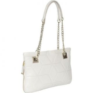 Calvin Klein Geo Quilted Chain Strap Shopper (Off White): Shoulder Handbags: Clothing
