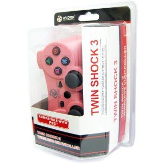 Playstation 3 PS3 Twin Shock 2.4 Ghz Wireless Controller PINK: Computers & Accessories
