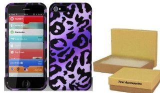 Purple Cheetah Hard Snap On iPhone 5 Case Faceplate Protector for Apple iPhone 5 from (AT&T / Verizon / Sprint) + Free Texi Gift Box Cell Phones & Accessories