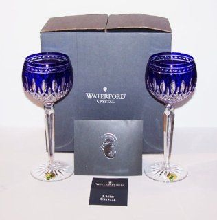 Waterford Crystal Clarendon Cobalt Blue Pair of Wine Hock Glasses : Other Products : Everything Else