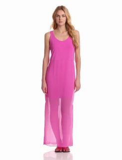 Vince Camuto Women's Chiffon Overlay Midi Tank Dress, Flamingo, Medium at  Womens Clothing store