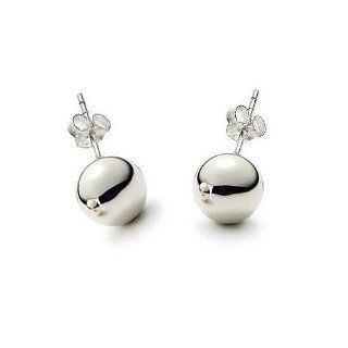 Sterling Silver 3mm High Polished Small Bead Ball Stud Earrings: Sterling Silver Second Hole Earrings: Jewelry