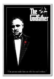 Iposters The Godfather Poster Silver Framed & Satin Matt Laminated   96.5 X 66 Cms (approx 38 X 26 Inches)   Prints