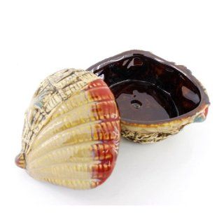 3.2" High Cool Colorful Ceramic Marine Sea Shell Ashtray Ash Tray with Cover, Home & Kitchen