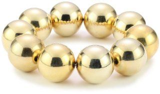 Kenneth Jay Lane Gold Bead Stretch Bracelet Jewelry