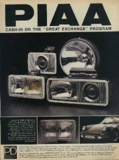1990 PIAA DRIVING LIGHTS with PORSCHE 911   VINTAGE ORIGINAL COLOR AD (R&T1290)   USA !! : Other Products : Everything Else