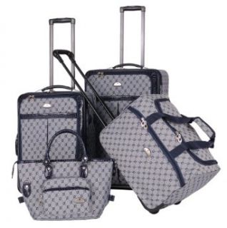 American Flyer Luggage Signature 4 Piece Set, Navy, One Size: Clothing