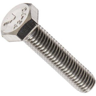 18 8 Stainless Steel Hex Bolt, Plain Finish, Hex Head, External Hex Drive, Meets DIN 933/ISO 3506, 12mm Length, Fully Threaded, M5 0.8 Metric Coarse Threads (Pack of 100): Cap Screws And Hex Bolts: Industrial & Scientific