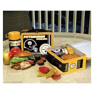 Pittsburgh Steelers NFL Tin Lunch Box With Thermos : Sports Fan Lunchboxes : Sports & Outdoors