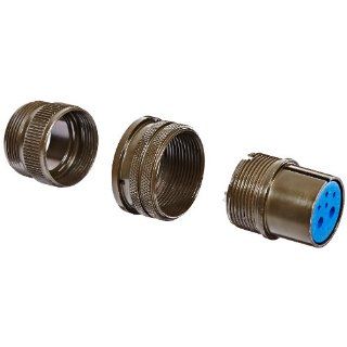Amphenol Industrial 97 3106A 20 8S(936) Circular Connector Socket Threaded Coupling Solder Termination Straight Plug Solid Backshell 20 8 Insert Arrangement 20 Shell Size 6 Contacts: Electronic Component Cylindrical Connectors: Industrial & Scientific