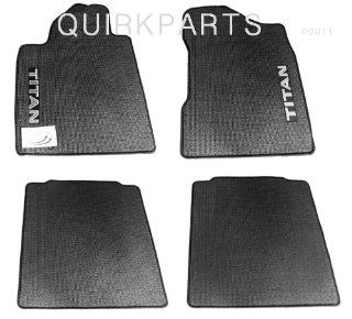 2004 2007 Nissan Titan King Cab Carpeted Floor Mats Set of 4 Charcoal GENUINE OEM: Automotive