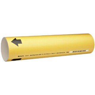 Brady 4010 D Snap On 4"   6" Outside Pipe Diameter B 915 Coiled Printed Plastic Sheet Yellow Color Pipe Marker: Industrial Pipe Markers: Industrial & Scientific