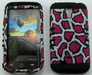 HYBRID IMPACT SILICONE CASE + BLACK SKIN FOR SAMSUNG GALAXY S 4 PINK WHITE LEOPARD: Cell Phones & Accessories