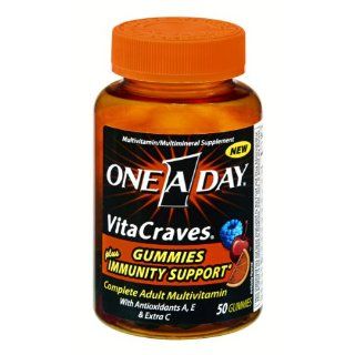 One A Day VitaCraves Gummies Plus Immunity Support Complete Adult Multivitamin/Multimineral Supplement, 50 CT (Pack of 4) : Multiple Vitamin Mineral Combinations : Grocery & Gourmet Food