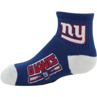 NFL New York Giants Youth Name & Logo Quarter Length Socks   Royal Blue: Clothing