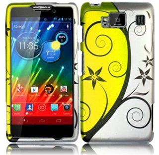 Motorola Droid Razr Maxx HD XT926M ( Verizon ) Phone Case Accessory Exemplary Swirl Design Hard Snap On Cover with Free Gift Aplus Pouch: Cell Phones & Accessories