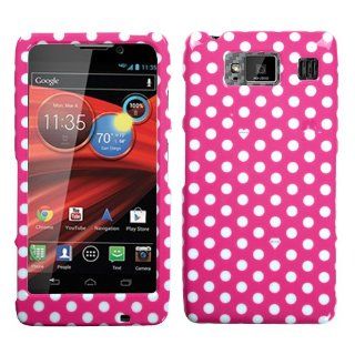 Fits Motorola XT926 XT926M Droid Razr Maxx HD Hard Plastic Snap on Cover Dots Pink/white Verizon: Cell Phones & Accessories
