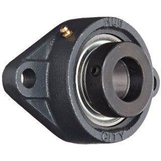 Hub City FB230URX1 1/4 Flange Block Mounted Bearing, 2 Bolt, Normal Duty, Relube, Eccentric Locking Collar, Narrow Inner Race, Cast Iron Housing, 1 1/4" Bore, 1.949" Length Through Bore, 5.125" Mounting Hole Spacing: Industrial & Scienti