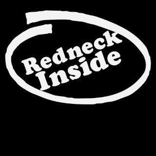 Redneck Inside Car Window Decal Sticker White 6": Automotive