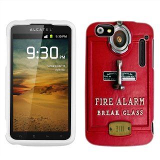 Alcatel One Touch 960c Vintage Red Fire Alarm Phone Case Cover: Cell Phones & Accessories