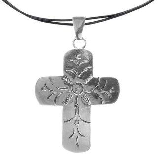 Sterling Silver Mexican Cross Pendant: Pendant Necklaces: Jewelry
