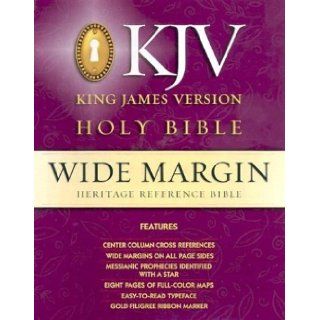 King James Version Heritage Wide Margin Genuine Leather Burgundy 9780529101266 Books